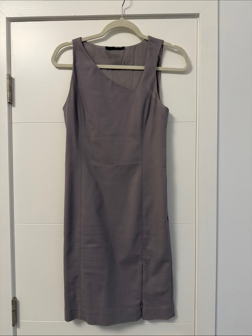 Liu Jo One-Shoulder Asymmetric Gray Midi Dress